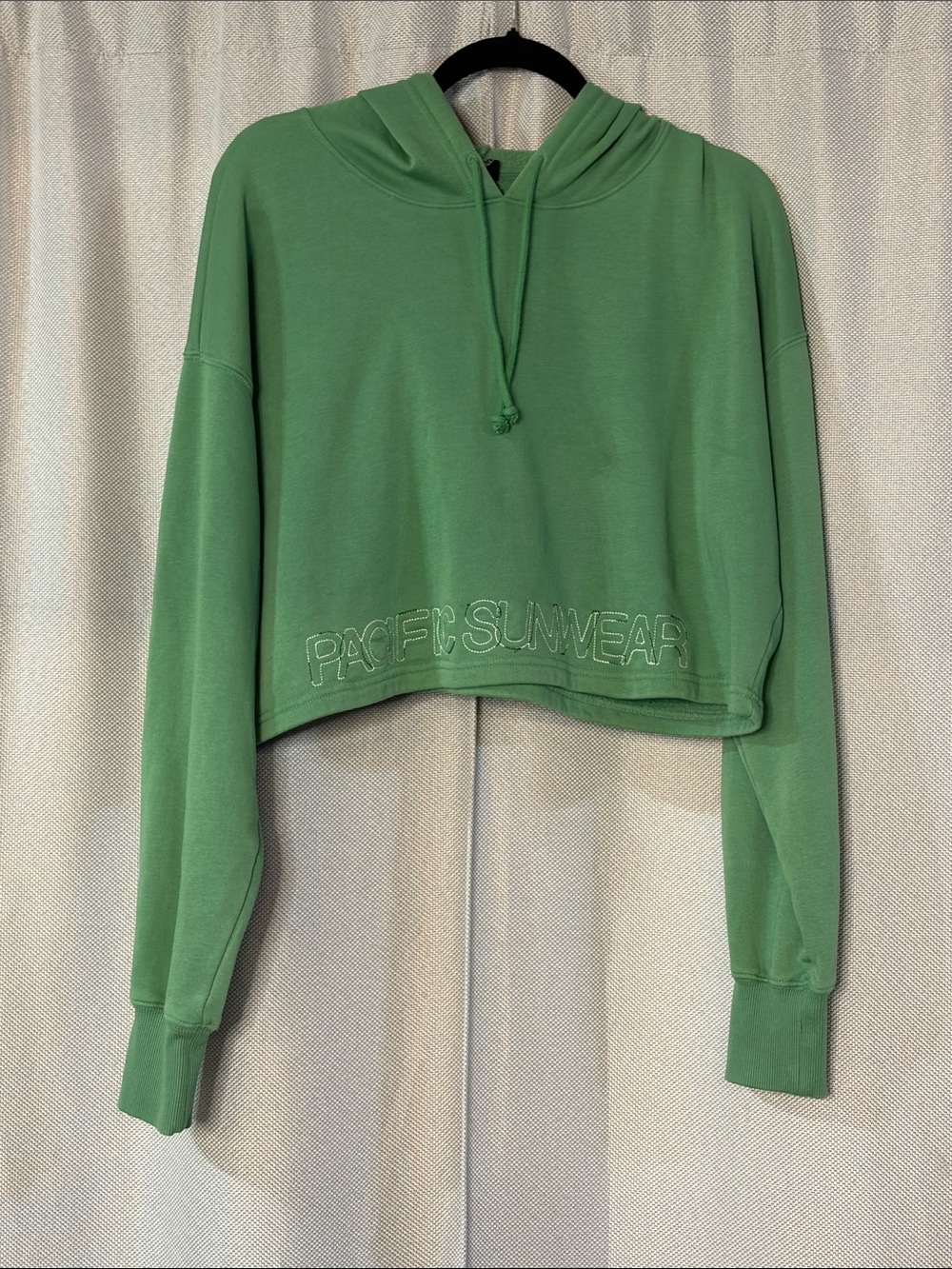 PacSun Green Cropped Pullover Hoodie
